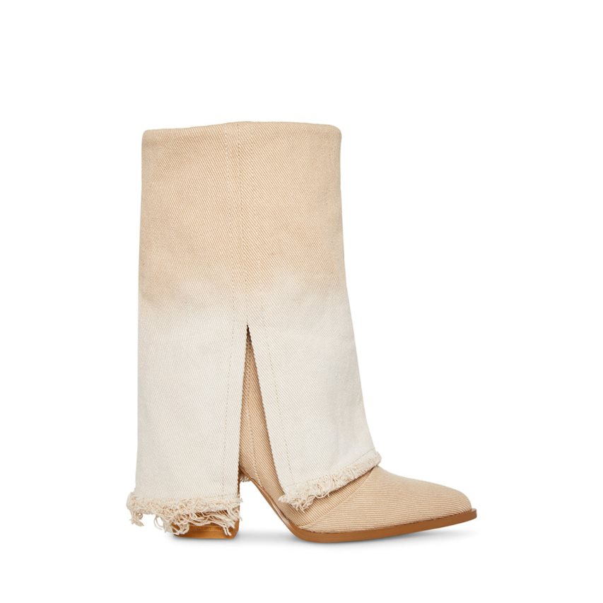 Botas Altas Steve Madden Livvy Denim Mujer Beige | ES PK3921